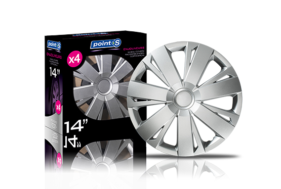 Enjoliveurs Point S Energy Silver 14'' (boîte de 4)