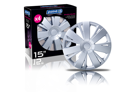 Enjoliveurs Point S Energy Silver 15'' (boîte de 4)