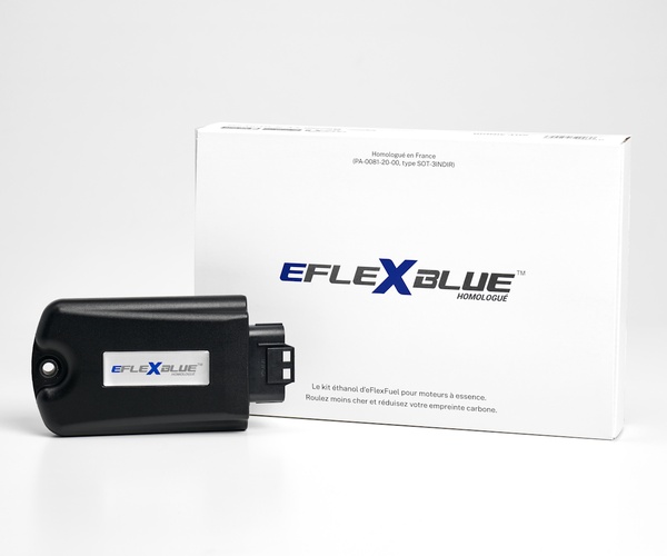 Boîtier de conversion éthanol E85 eFlexBlue installé par Formula Pneus à Sens